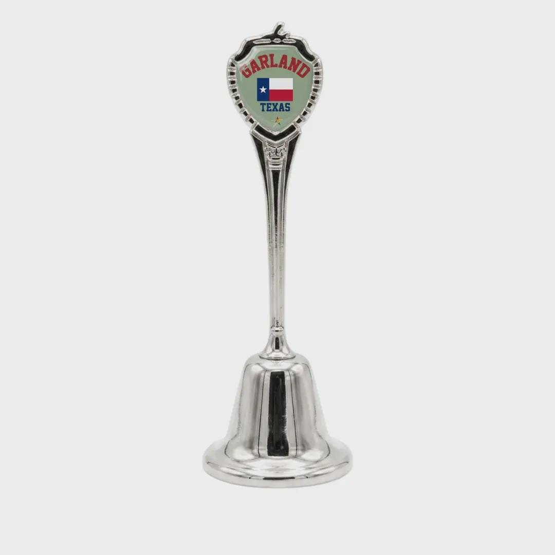 Garland Texas Collectible Souvenir Metal Zinc Long Bell