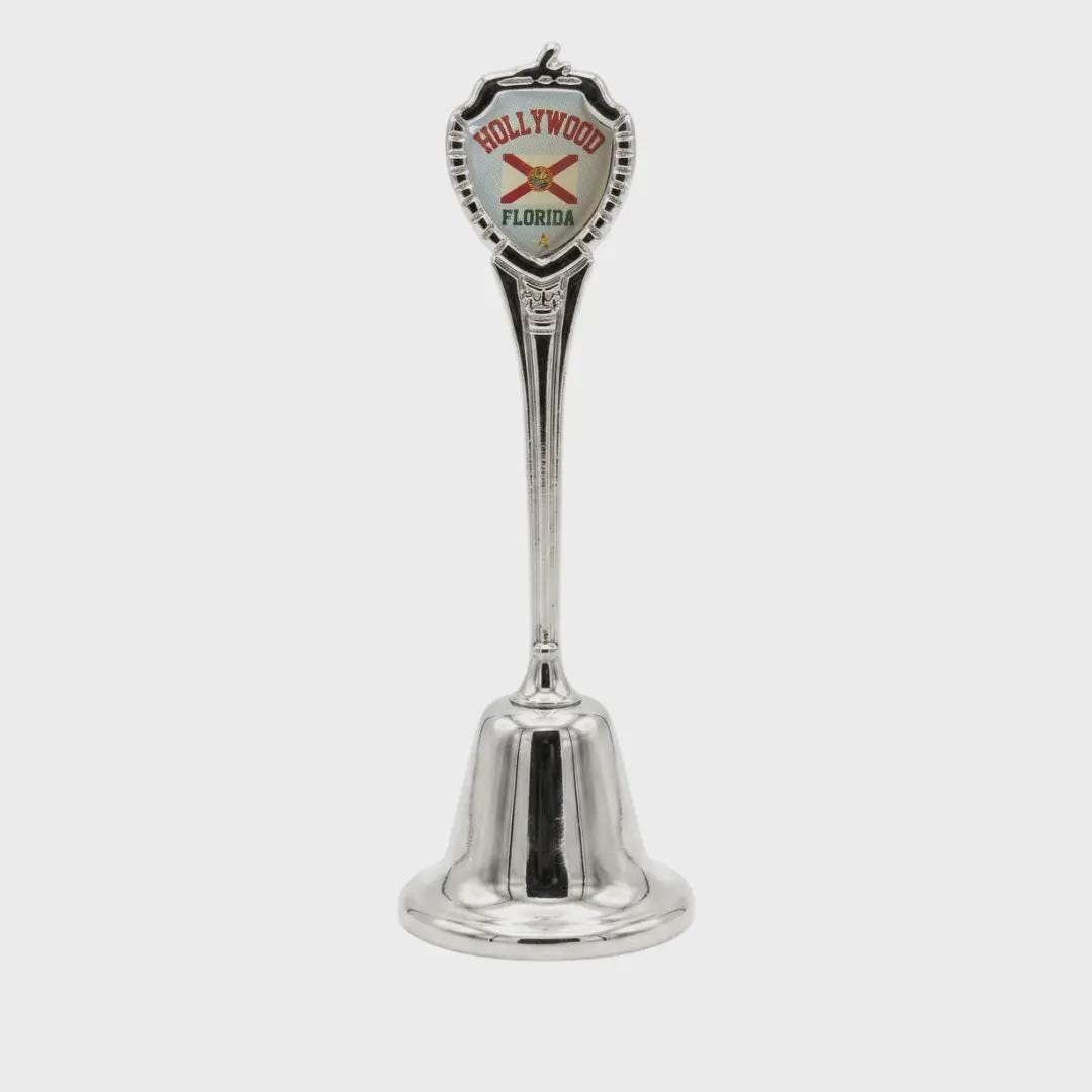 Hollywood Florida Collectible Souvenir Metal Zinc Long Bell