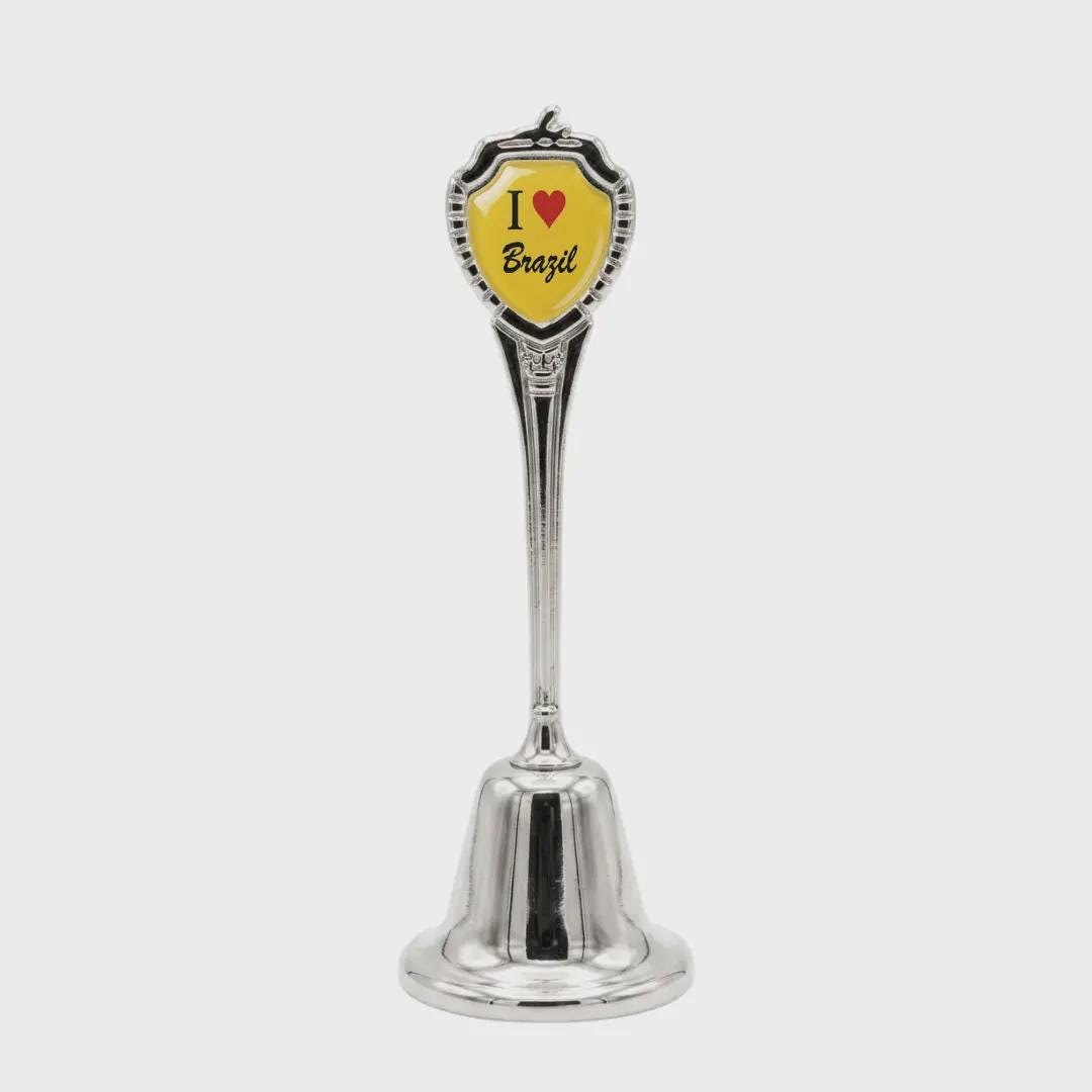 I love Brazil Collectible Souvenir Metal Zinc Long Bell