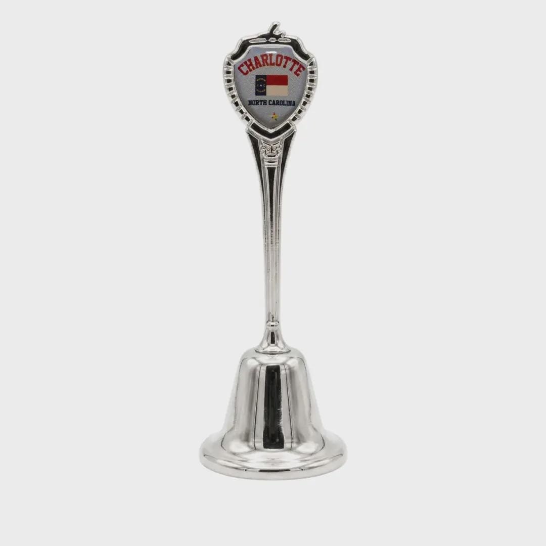 Charlotte North Carolina Souvenir Metal Zinc Long Bell