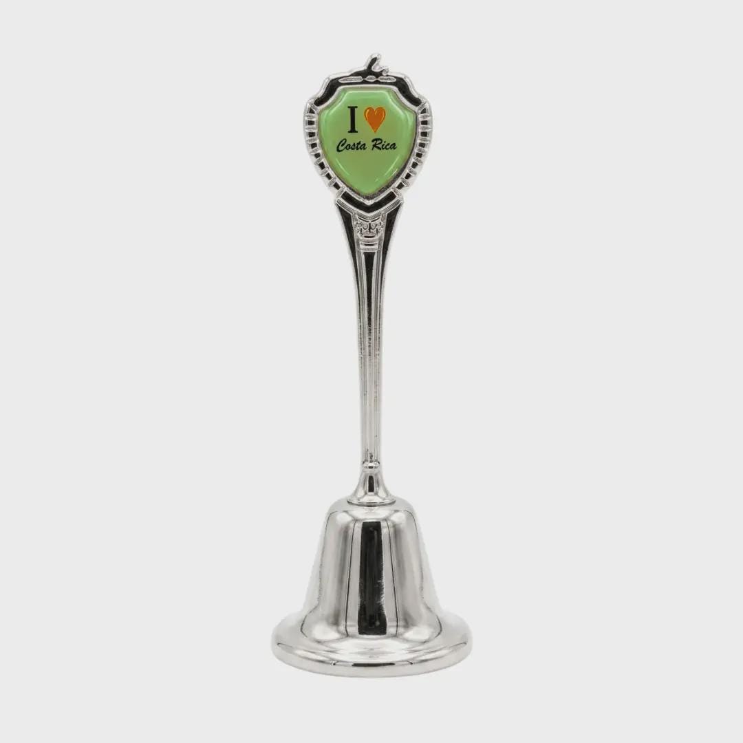 I love Costa Rica Collectible Souvenir Metal Zinc Long Bell