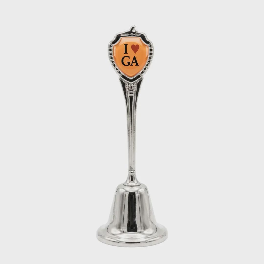 I love GA Collectible Souvenir Metal Zinc Long Bell
