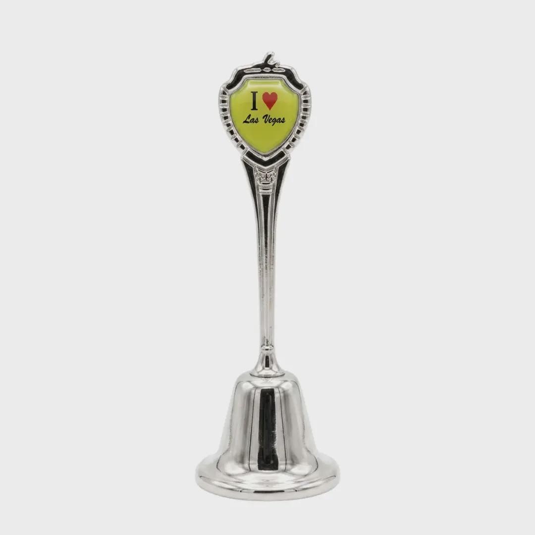 I love Las Vegas Collectible Souvenir Metal Zinc Long Bell