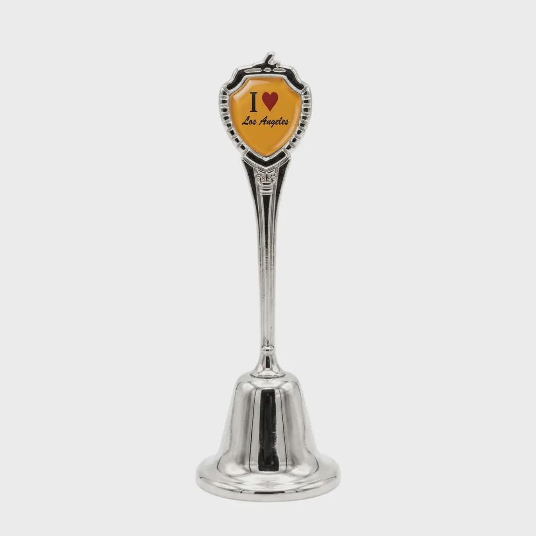 I love Los Angeles Collectible Souvenir Metal Zinc Long Bell