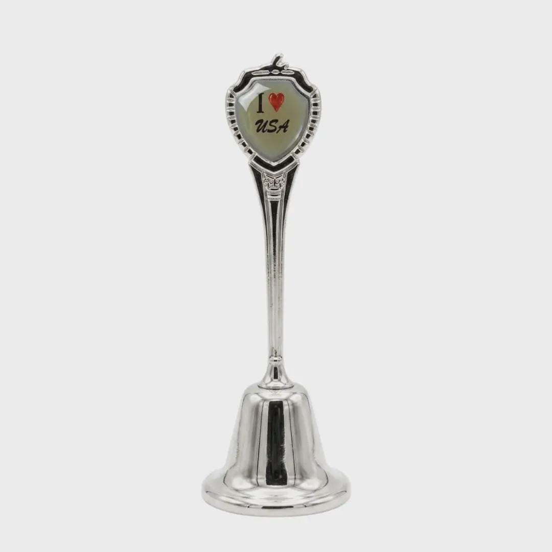 I love USA Collectible Souvenir Metal Zinc Long Bell