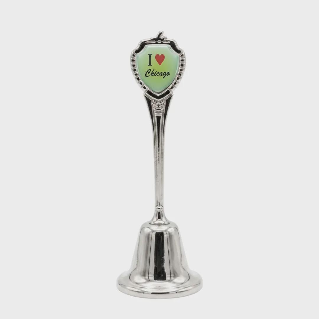 I love Chicago Collectible Souvenir Metal Zinc Long Bell