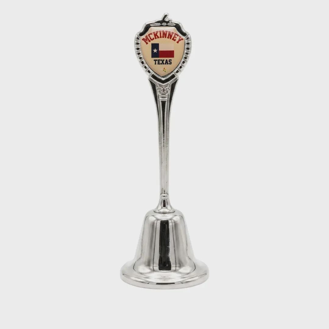 McKinney Texas Collectible Souvenir Metal Zinc Long Bell
