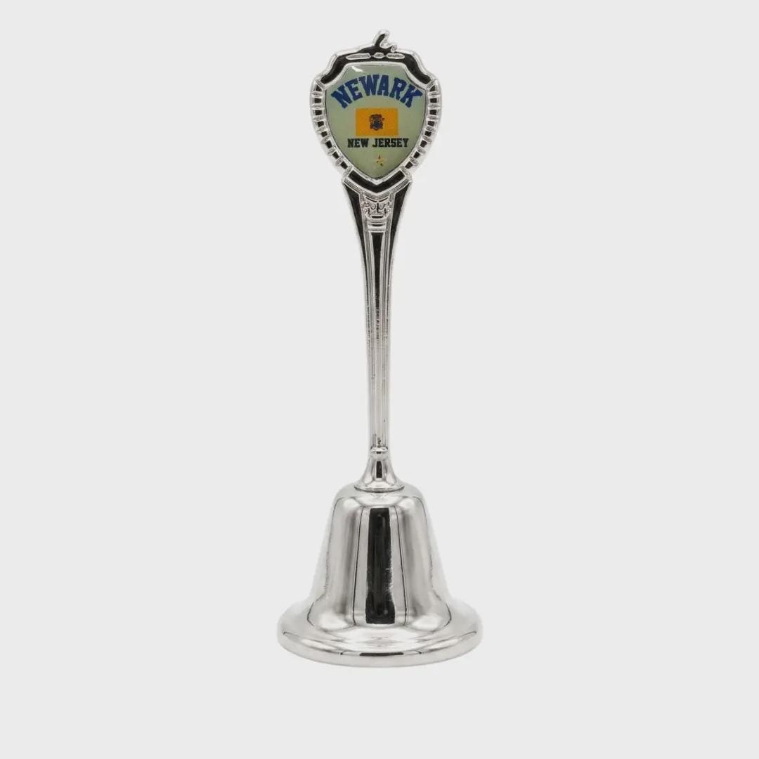 Newark New Jersey Collectible Souvenir Metal Zinc Long Bell