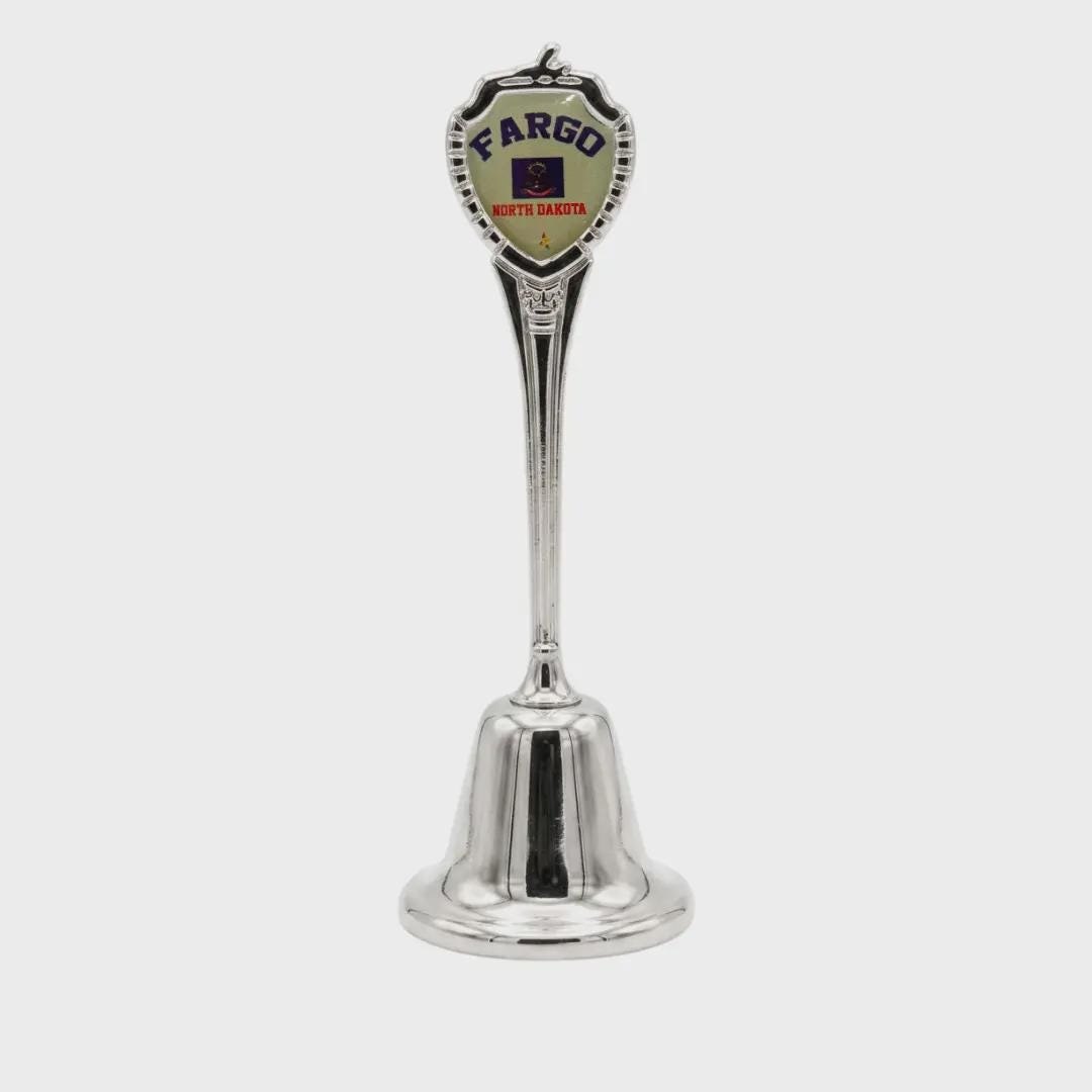 Fargo North Dakota Collectible Souvenir Metal Zinc Long Bell