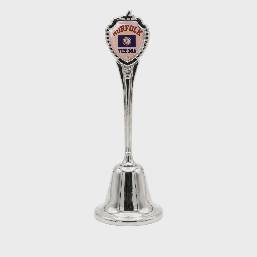 Norfolk Virginia Collectible Souvenir Metal Zinc Long Bell