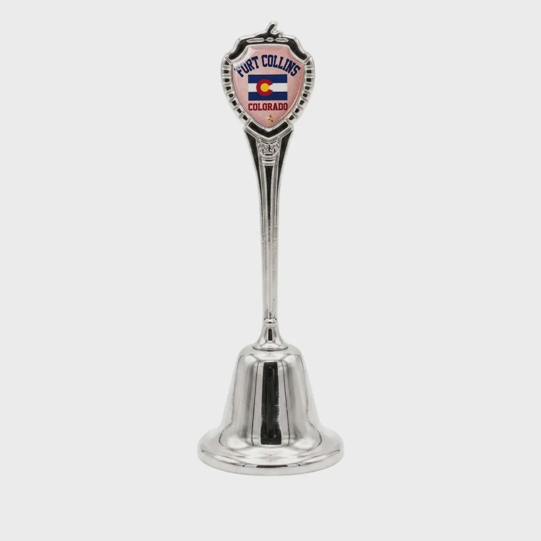 Fort Collins Colorado Souvenir Metal Zinc Long Bell