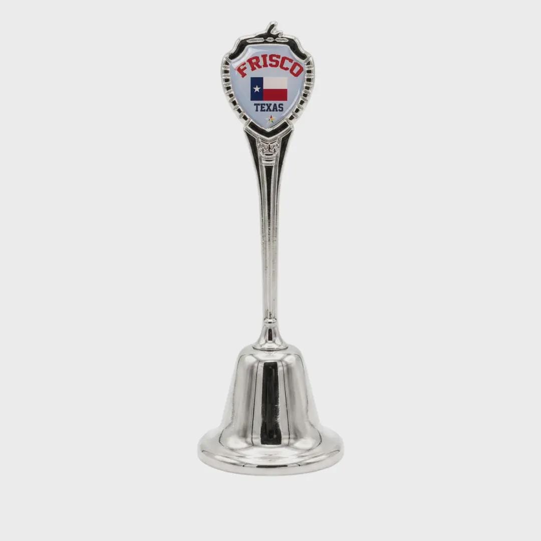 Frisco Texas Collectible Souvenir Metal Zinc Long Bell