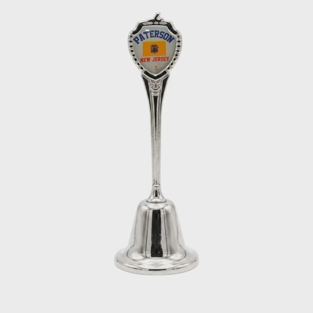 Paterson New Jersey Souvenir Metal Zinc Long Bell