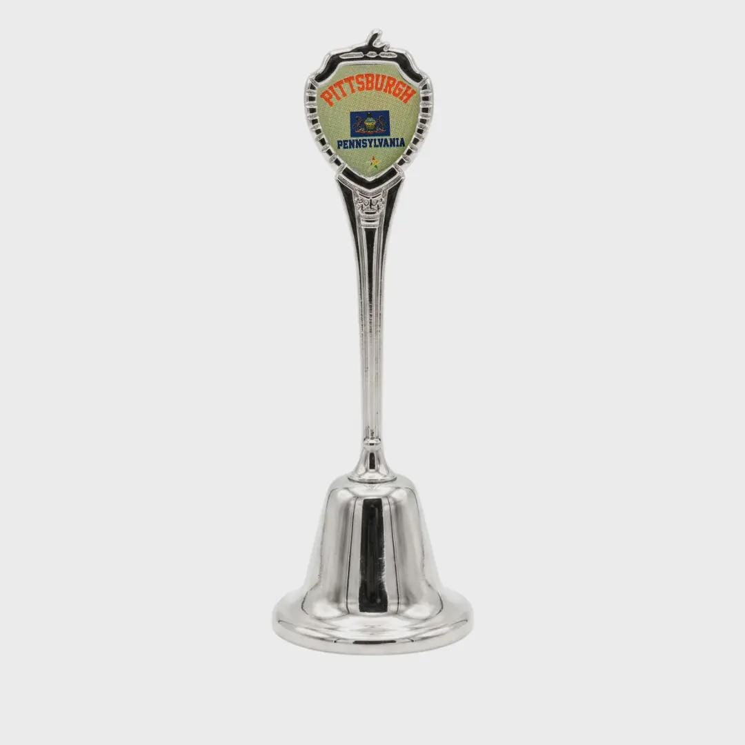 Pittsburgh Pennsylvania Souvenir Metal Zinc Long Bell
