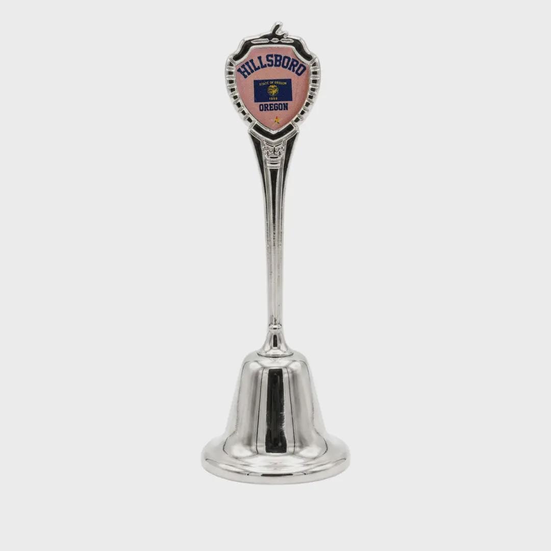Hillsboro Oregon Collectible Souvenir Metal Zinc Long Bell