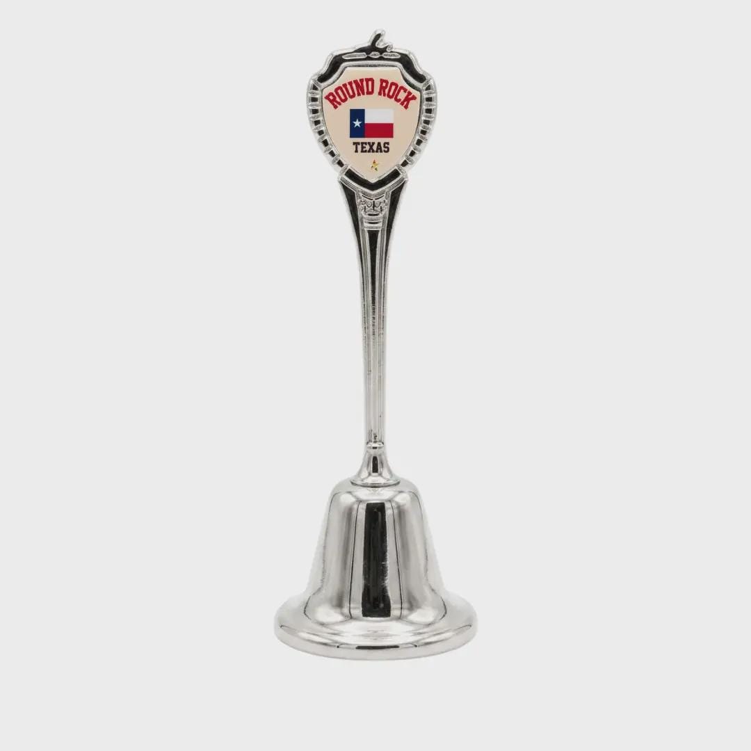 Round Rock Texas Collectible Souvenir Metal Zinc Long Bell