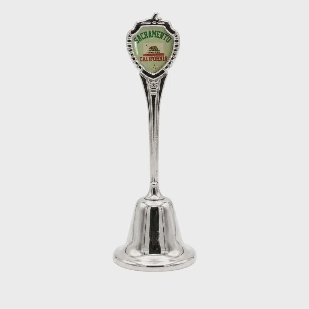 Sacramento California Souvenir Metal Zinc Long Bell
