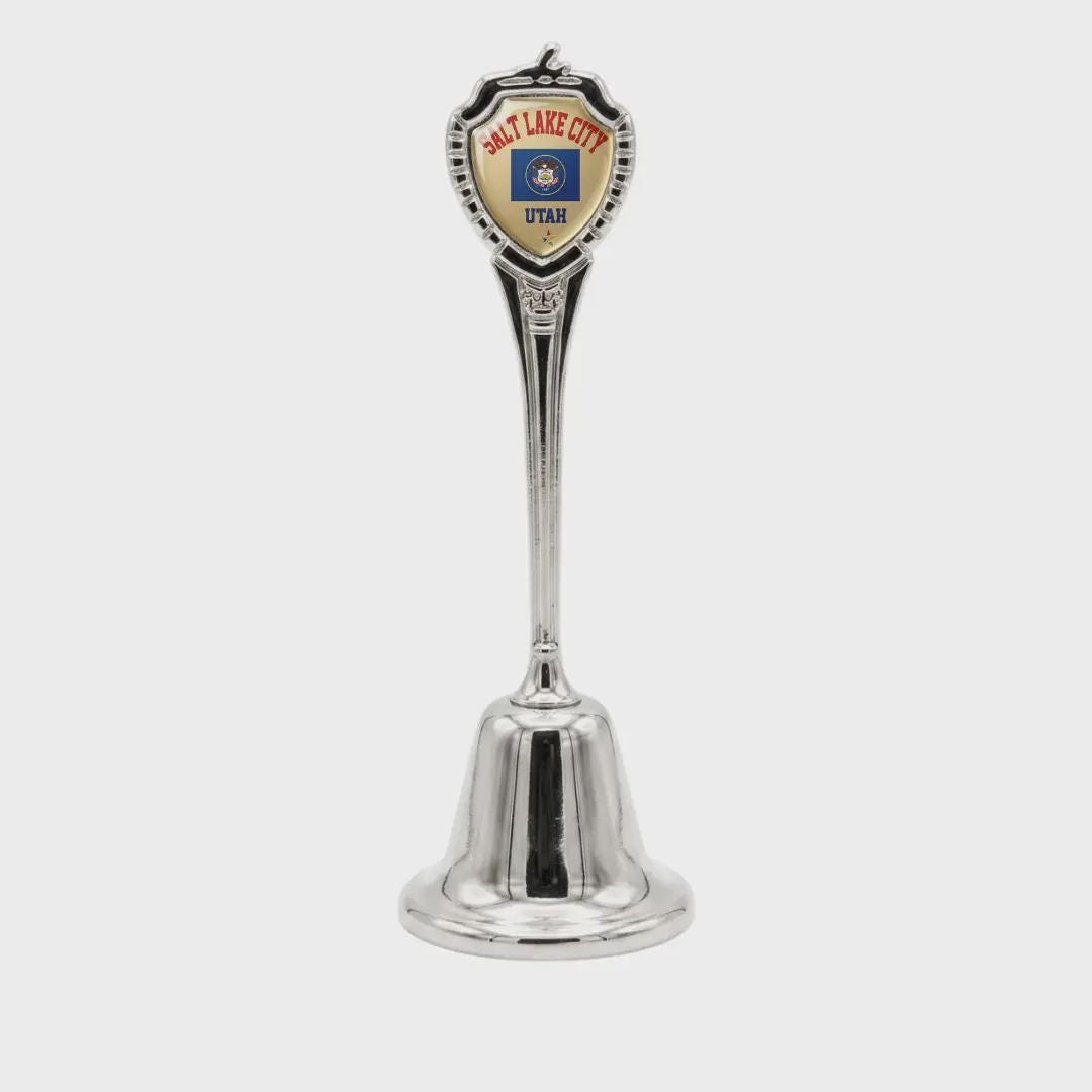 Salt Lake City UtahCollectible Souvenir Metal Zinc Long Bell