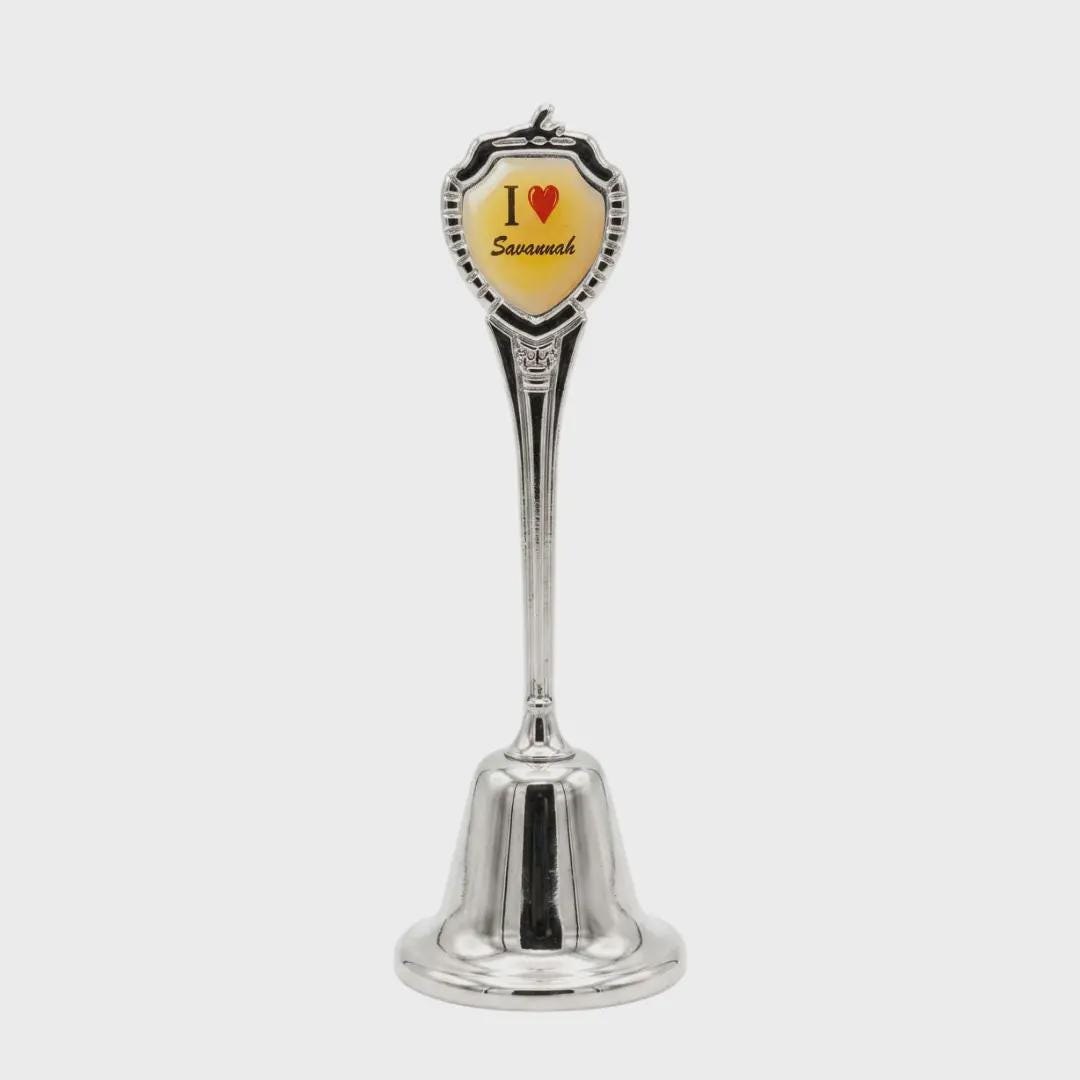 I love Savannah Collectible Souvenir Metal Zinc Long Bell