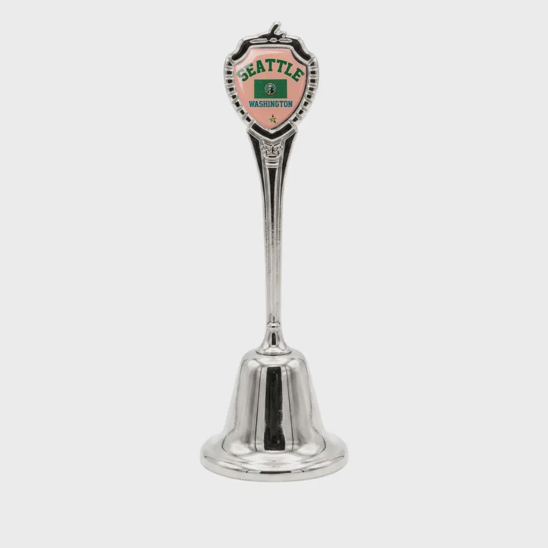 Seattle Washington Collectible Souvenir Metal Zinc Long Bell