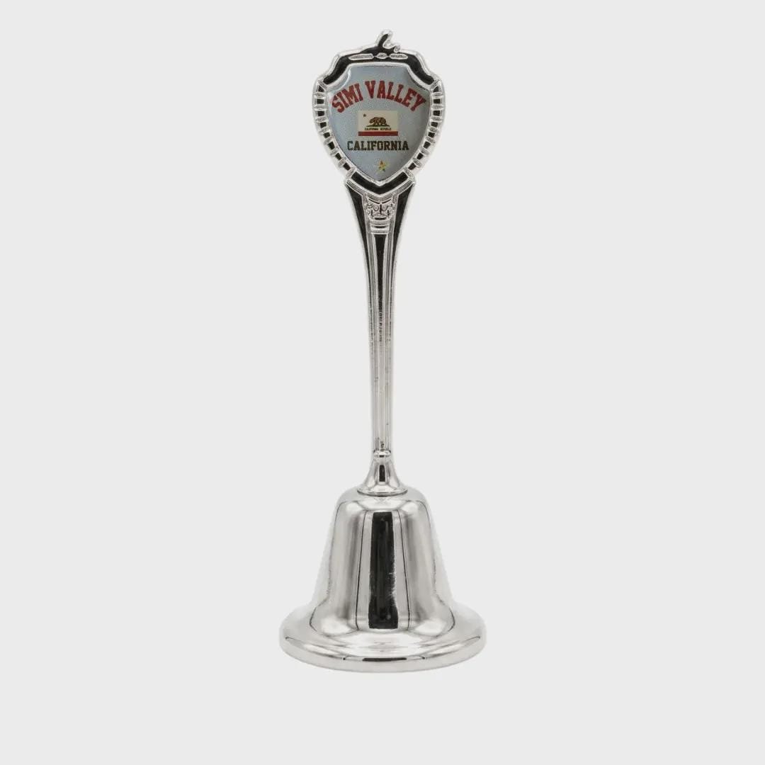 Simi Valley California Souvenir Metal Zinc Long Bell