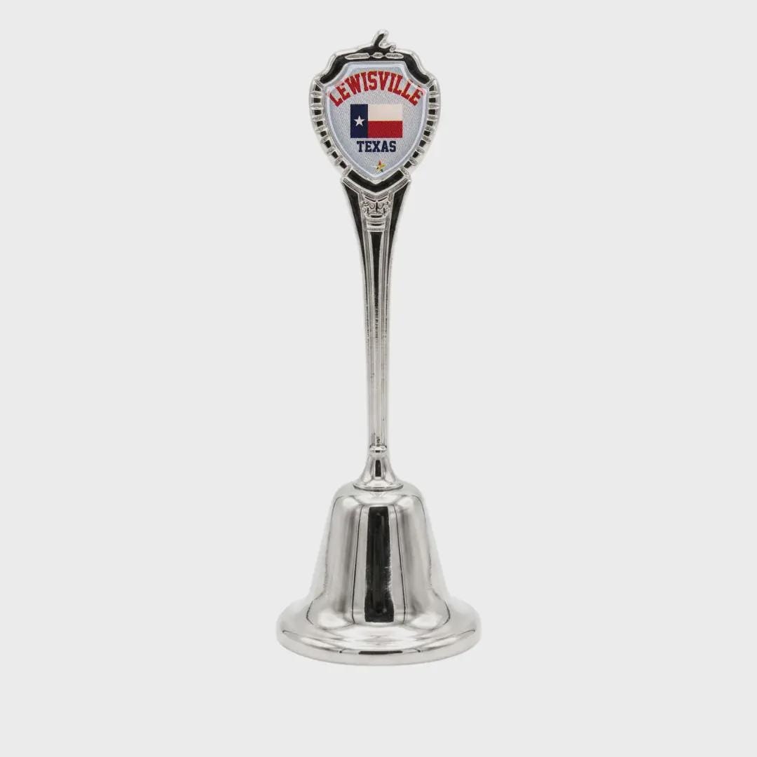 Lewisville Texas Collectible Souvenir Metal Zinc Long Bell