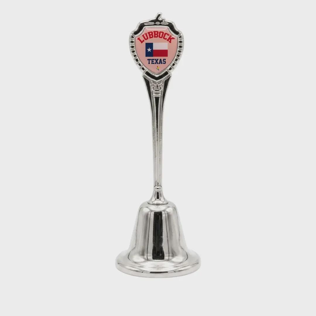 Lubbock Texas Collectible Souvenir Metal Zinc Long Bell