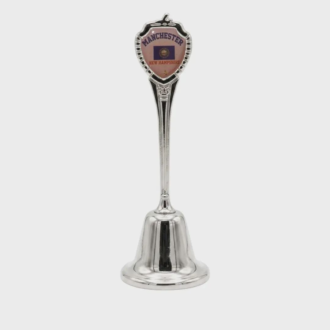 Manchester New Hampshire Souvenir Metal Zinc Long Bell