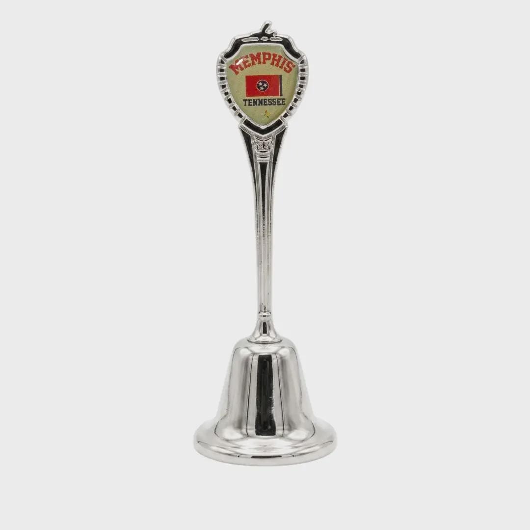 Memphis Tennessee Collectible Souvenir Metal Zinc Long Bell