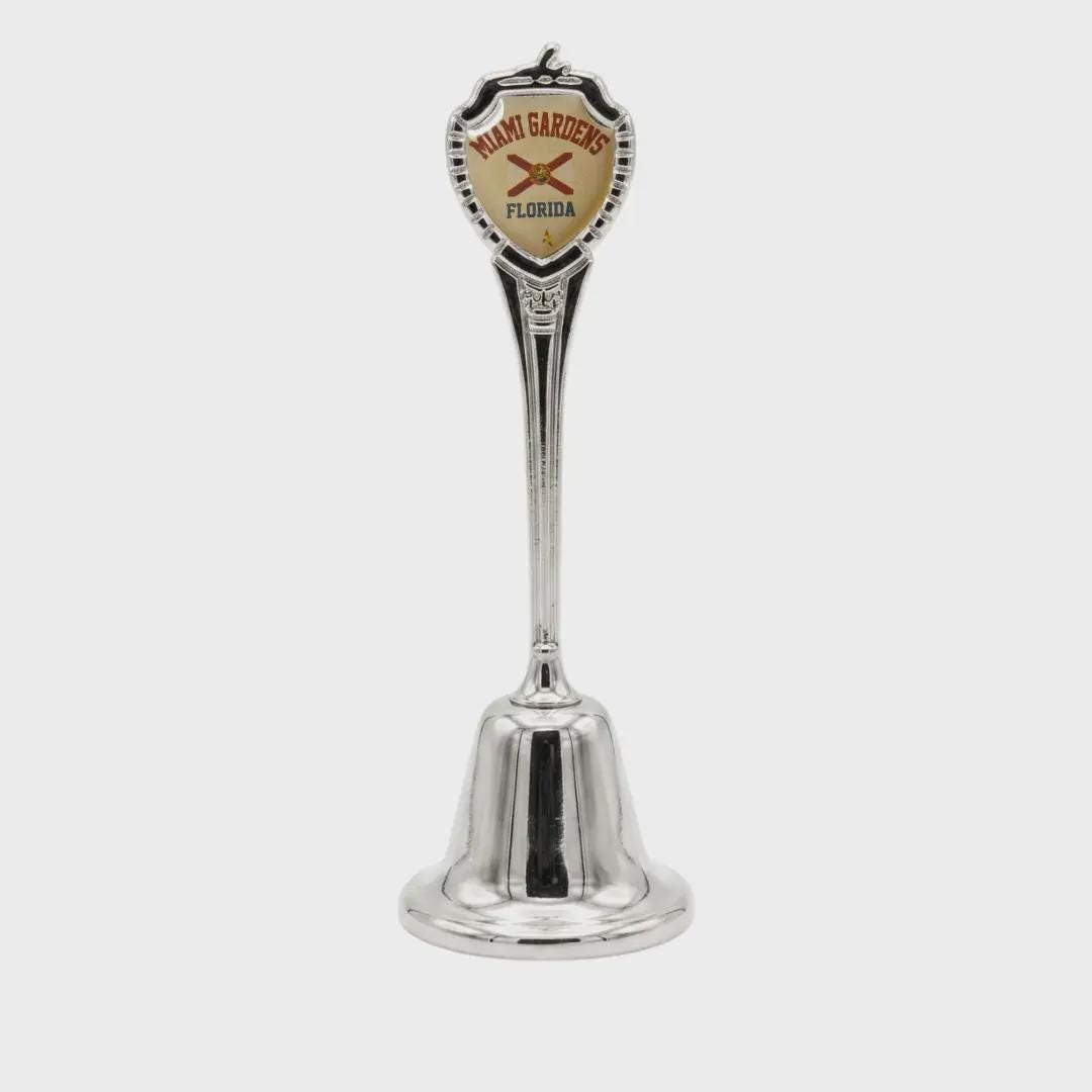 Miami Gardens Florida Souvenir Metal Zinc Long Bell
