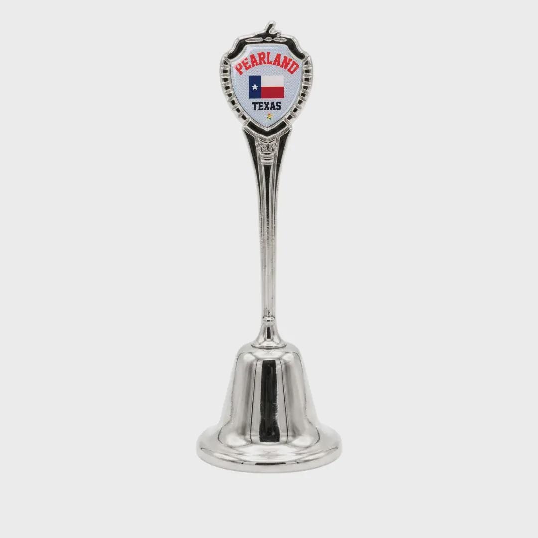 Pearland Texas Collectible Souvenir Metal Zinc Long Bell