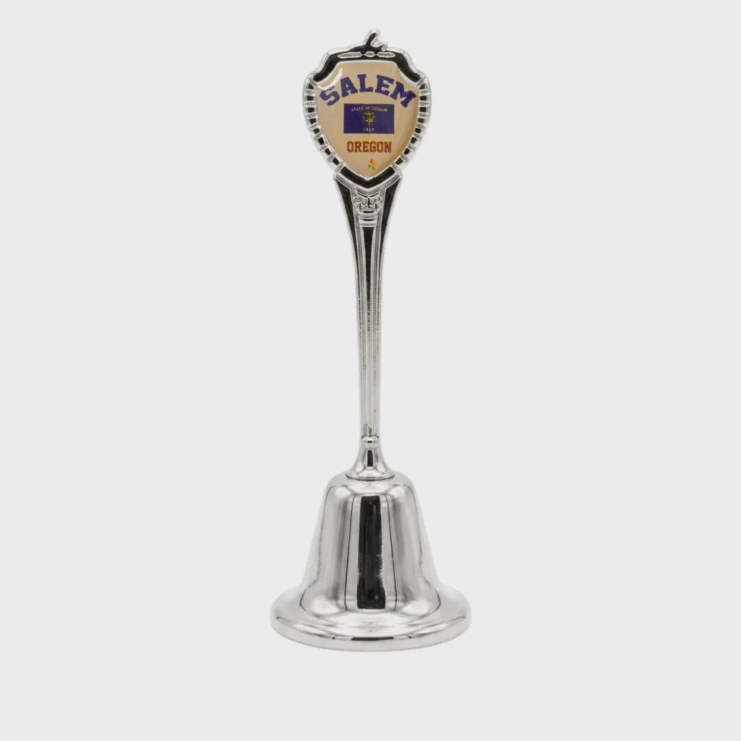 Salem Oregon Collectible Souvenir Metal Zinc Long Bell