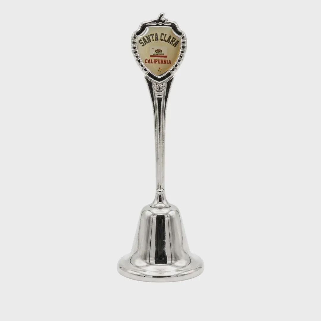 Santa Clara California Souvenir Metal Zinc Long Bell