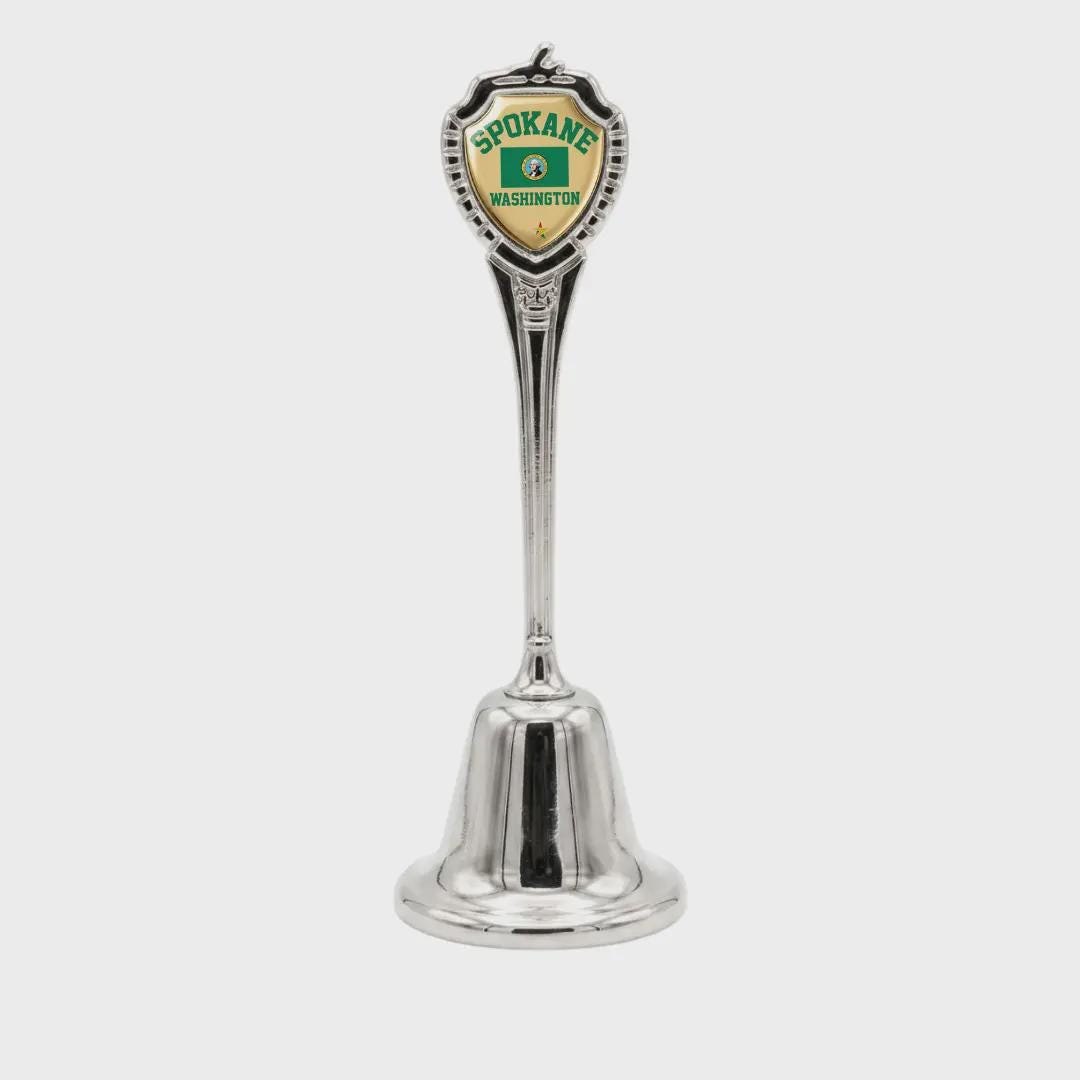Spokane Washington Collectible Souvenir Metal Zinc Long Bell