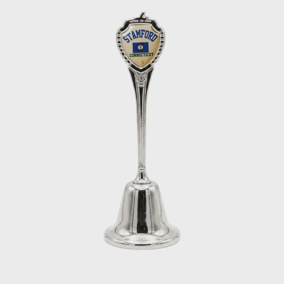 Stamford Connecticut Souvenir Metal Zinc Long Bell