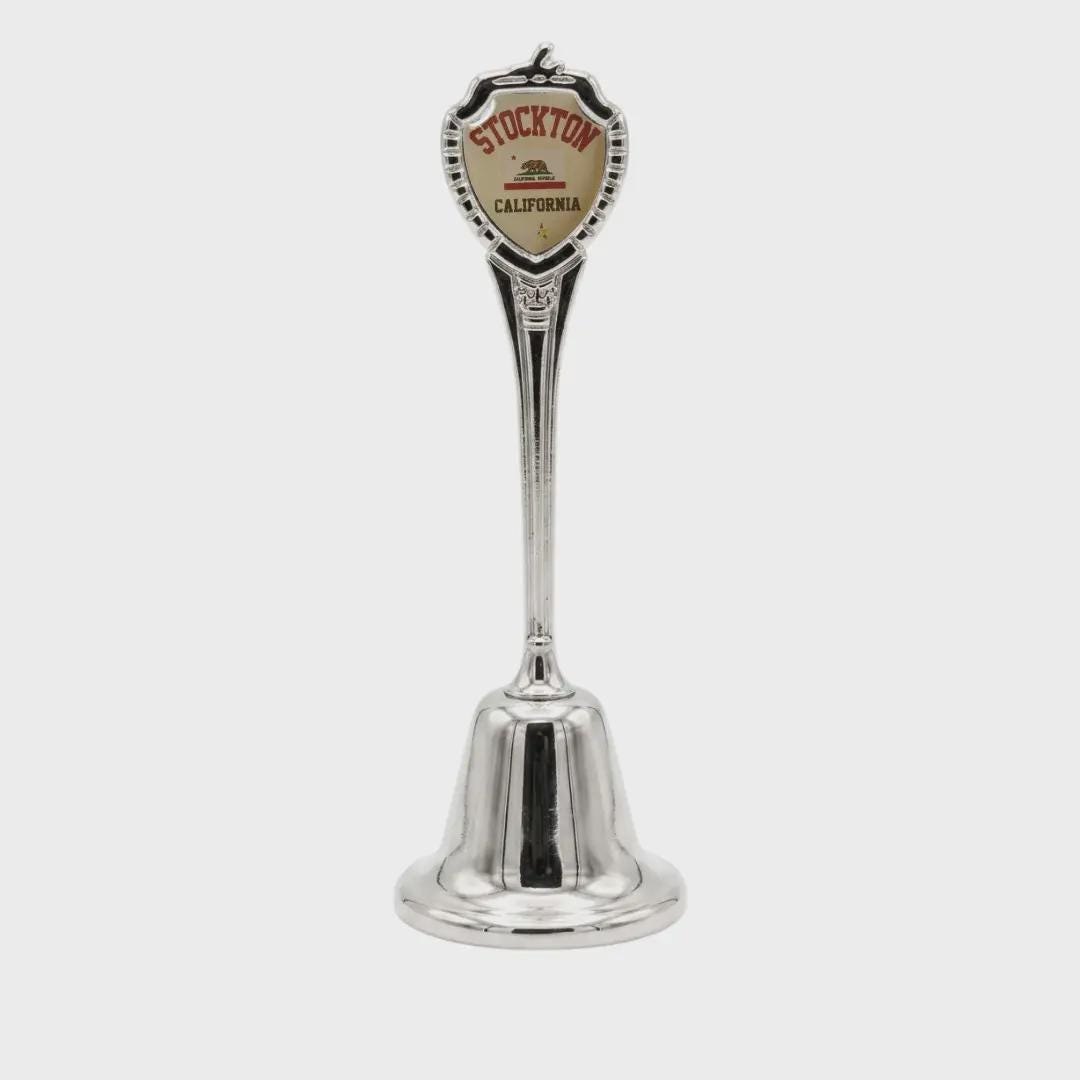 Stockton California Collectible Souvenir Metal Zinc Long Bell
