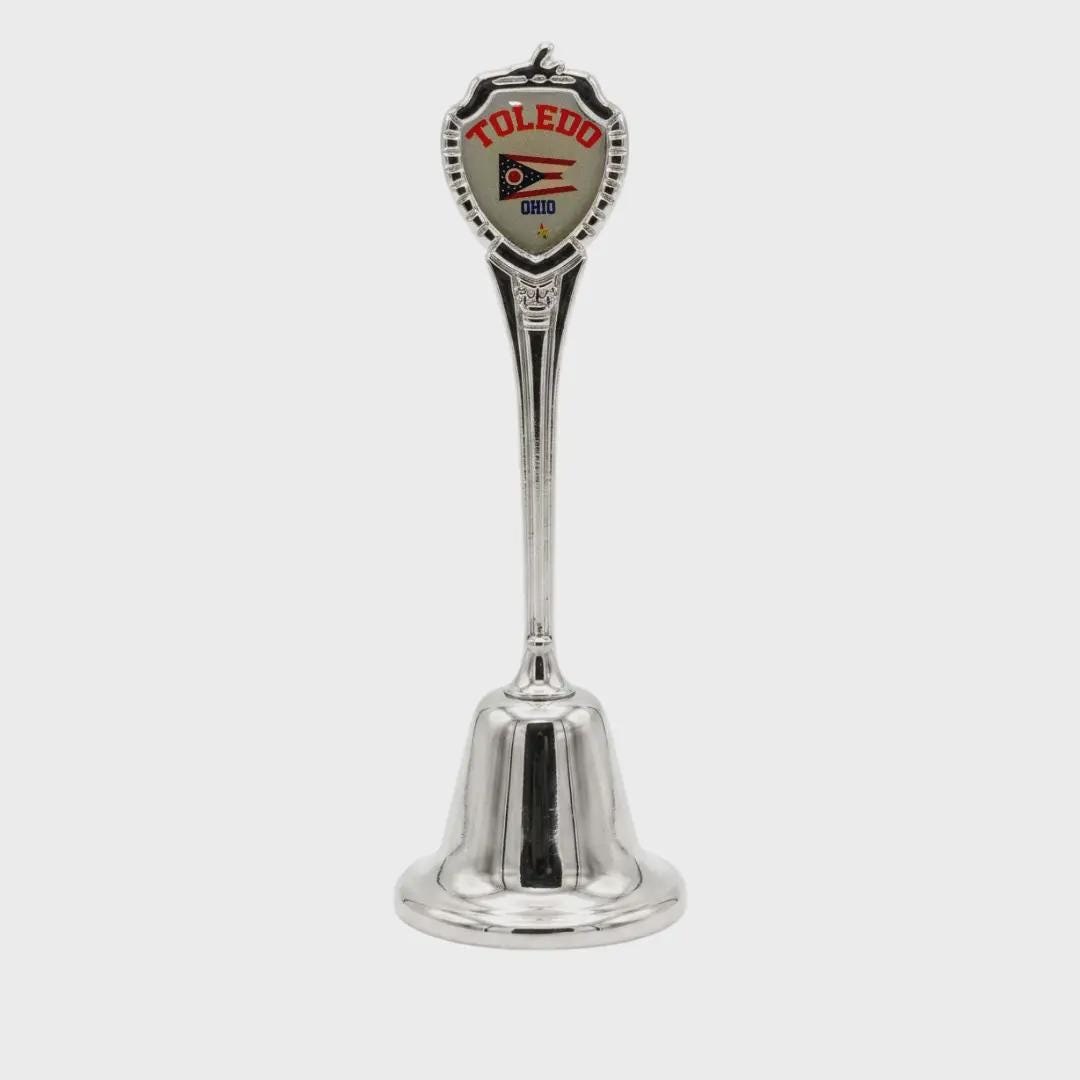 Toledo Ohio Collectible Souvenir Metal Zinc Long Bell