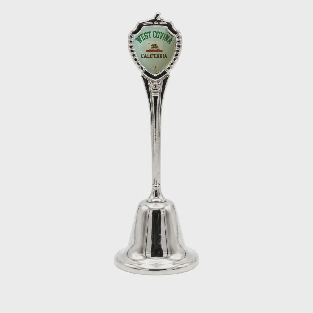 West Covina California Souvenir Metal Zinc Long Bell
