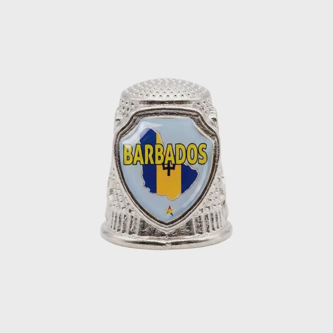 Barbados Collectible Souvenir Metal Zinc Thimble
