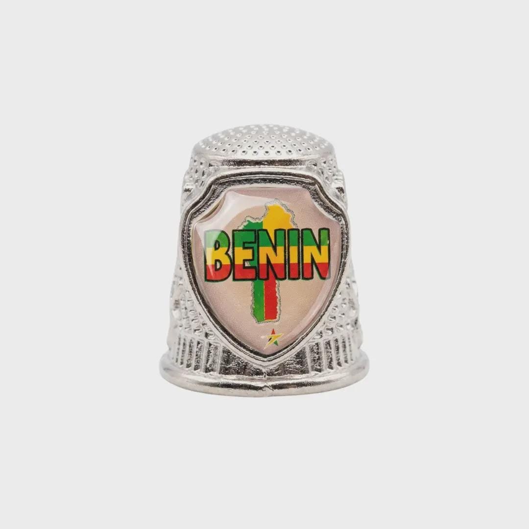 Benin Collectible Souvenir Metal Zinc Thimble