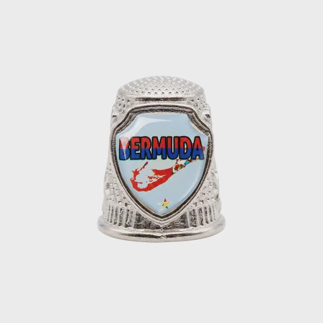 Bermuda Collectible Souvenir Metal Zinc Thimble