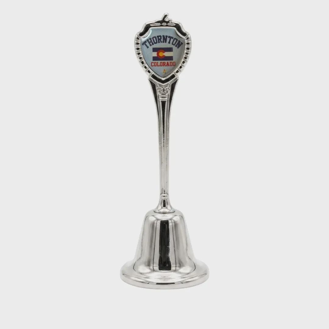 Thornton Colorado Collectible Souvenir Metal Zinc Long Bell