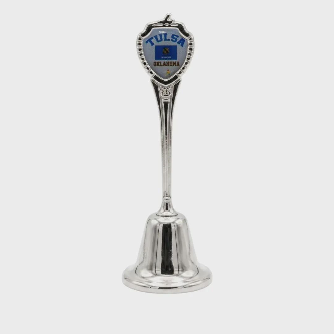 Tulsa Oklahoma Collectible Souvenir Metal Zinc Long Bell