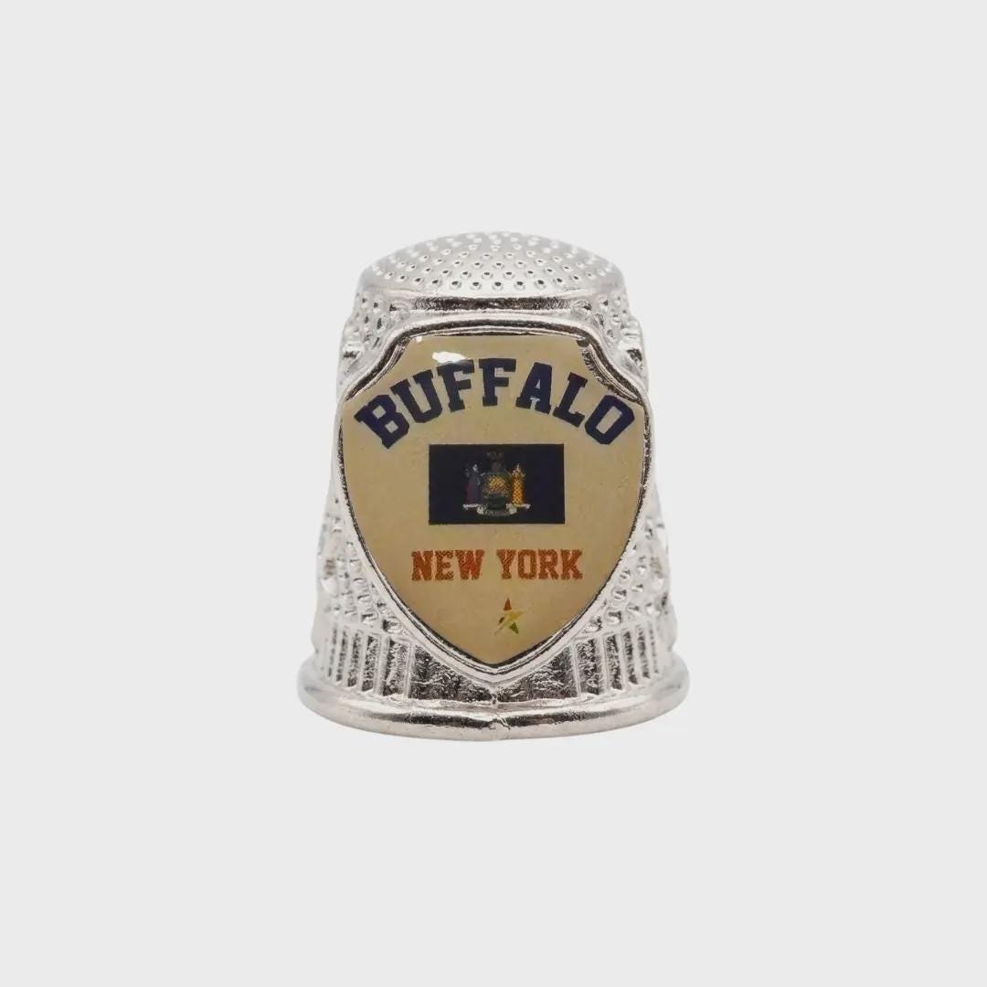Buffalo New York Collectible Souvenir Metal Zinc Thimble