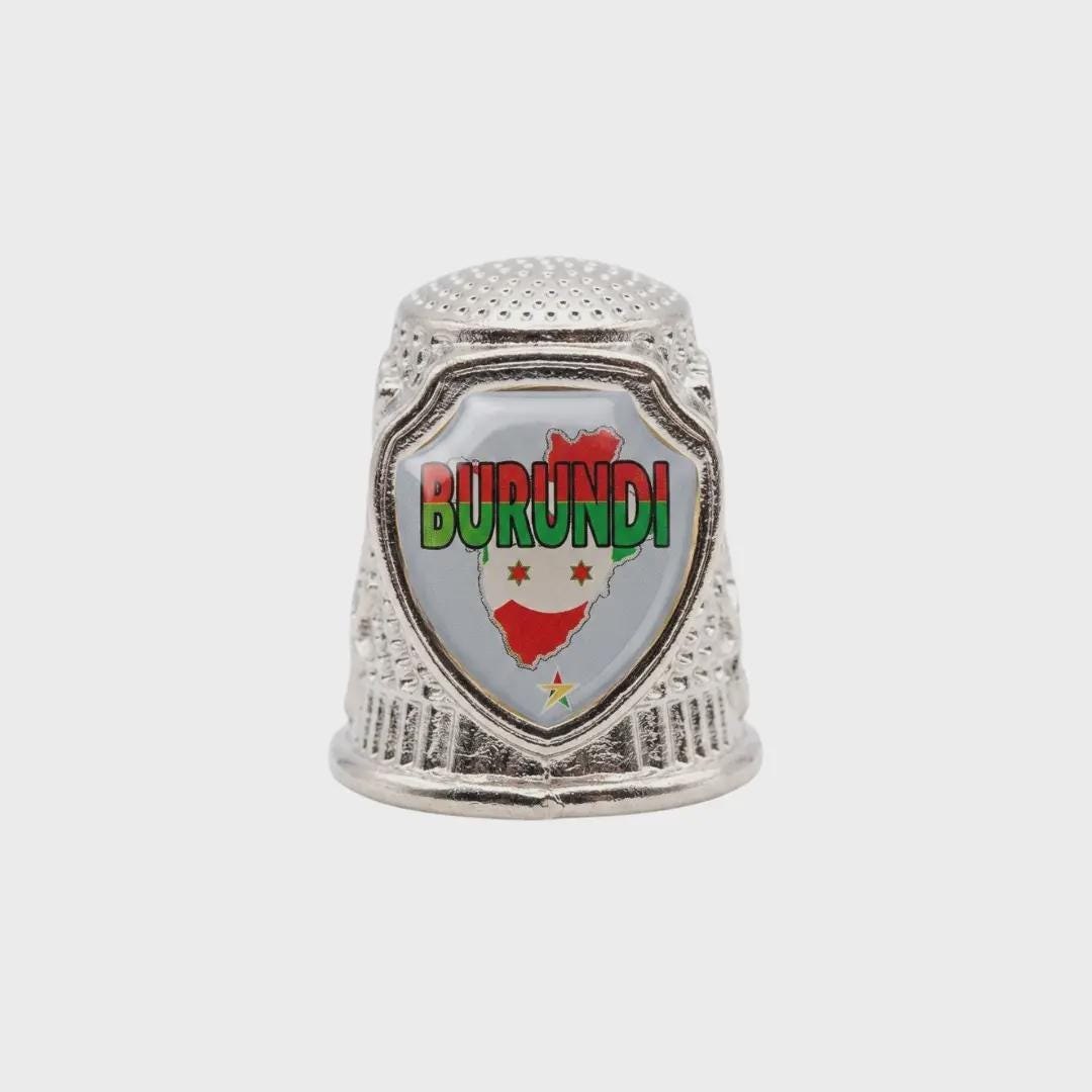 Burundi Collectible Souvenir Metal Zinc Thimble