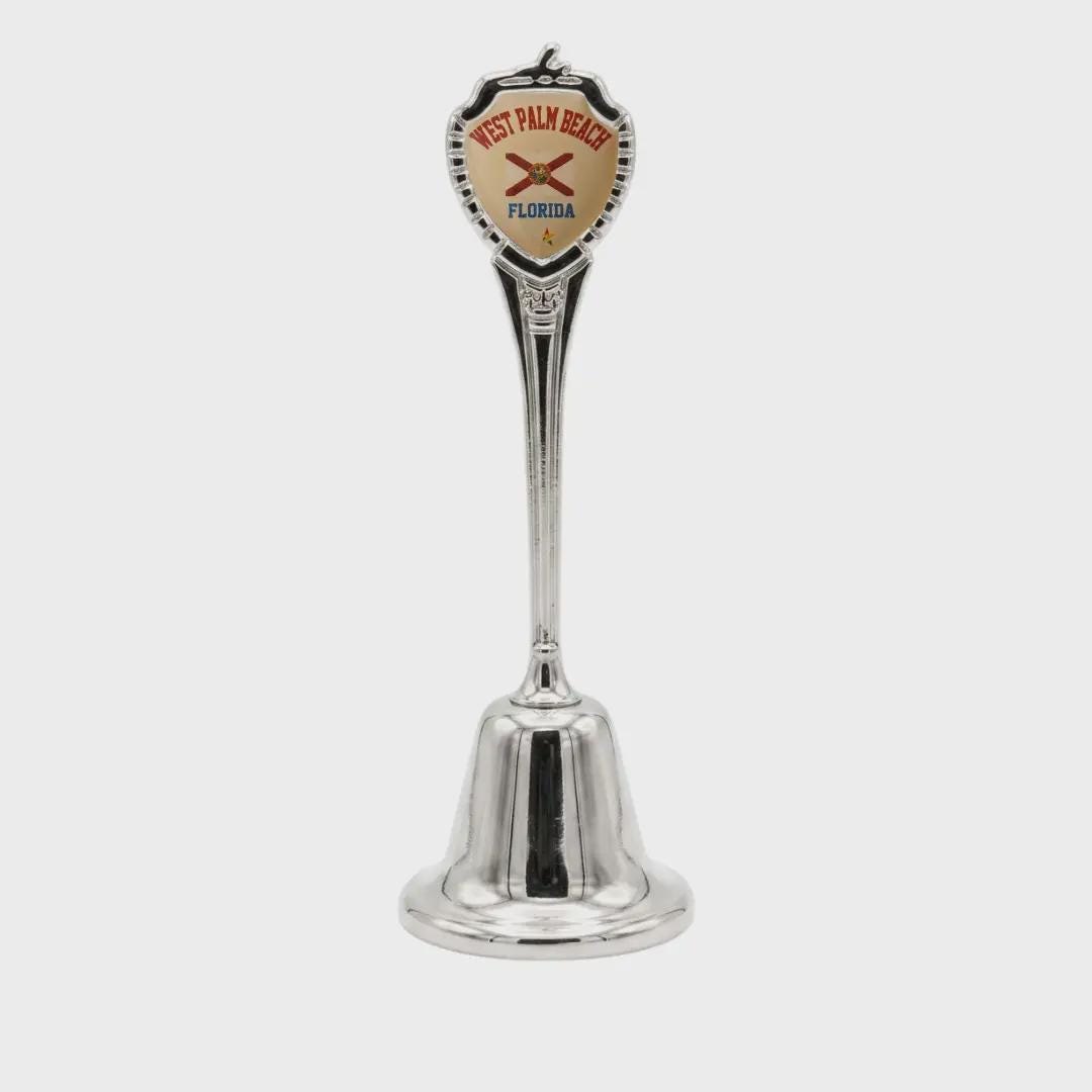 West Palm Beach Florida Souvenir Metal Zinc Long Bell