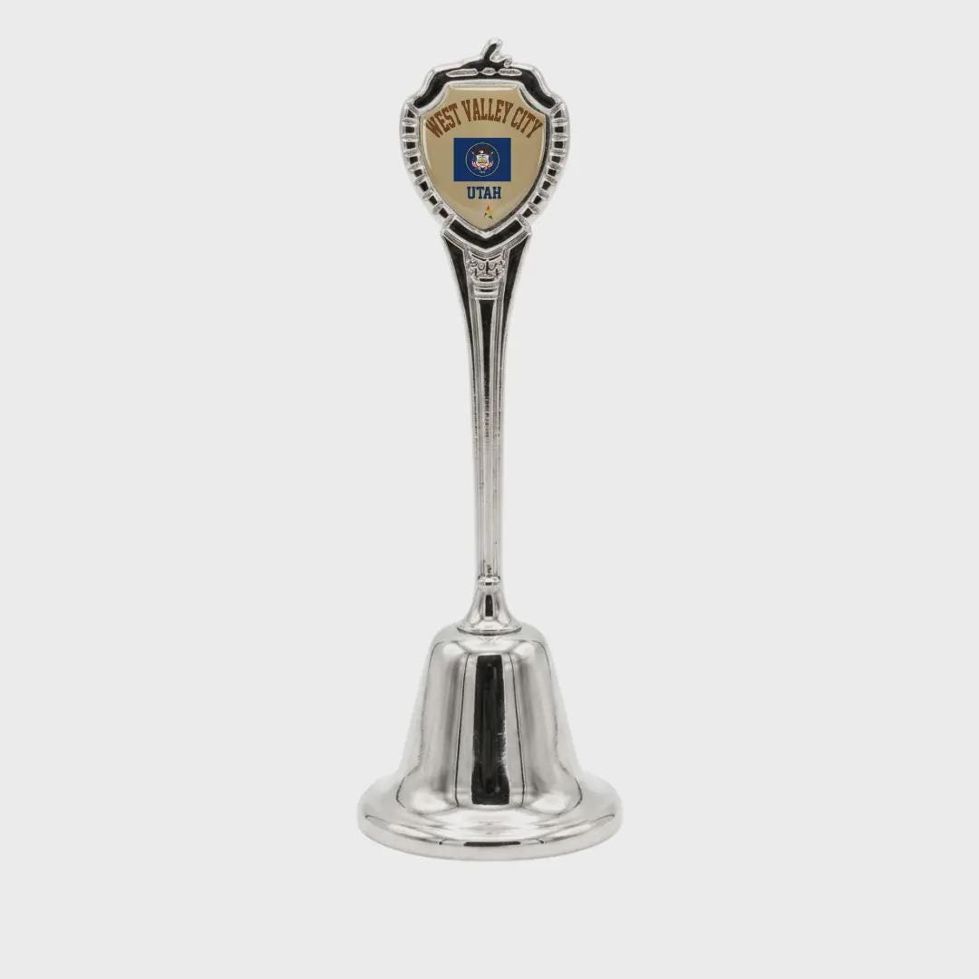 West Valley City Utah Souvenir Metal Zinc Long Bell