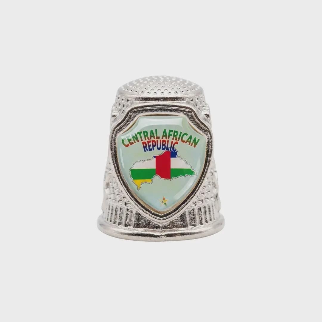 Central African Rep Collectible Souvenir Metal Zinc Thimble