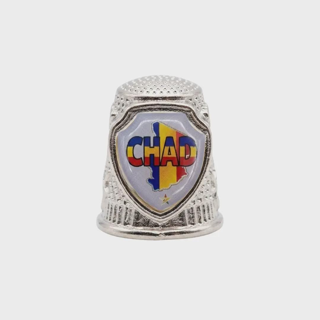 Chad Collectible Souvenir Metal Zinc Thimble
