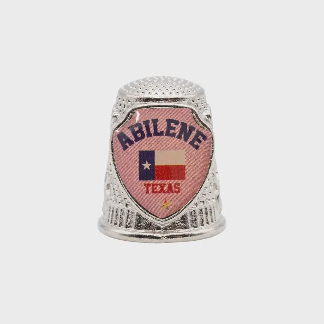 Abilene Texas Collectible Souvenir Metal Zinc Thimble